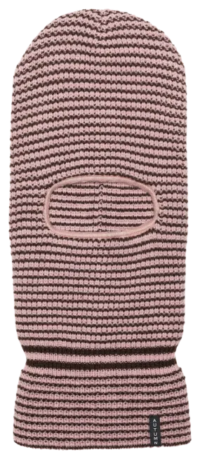 Autumn Striped Balaclava In Dusty Pink