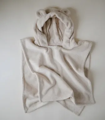 Bear Poncho Towel- Fog