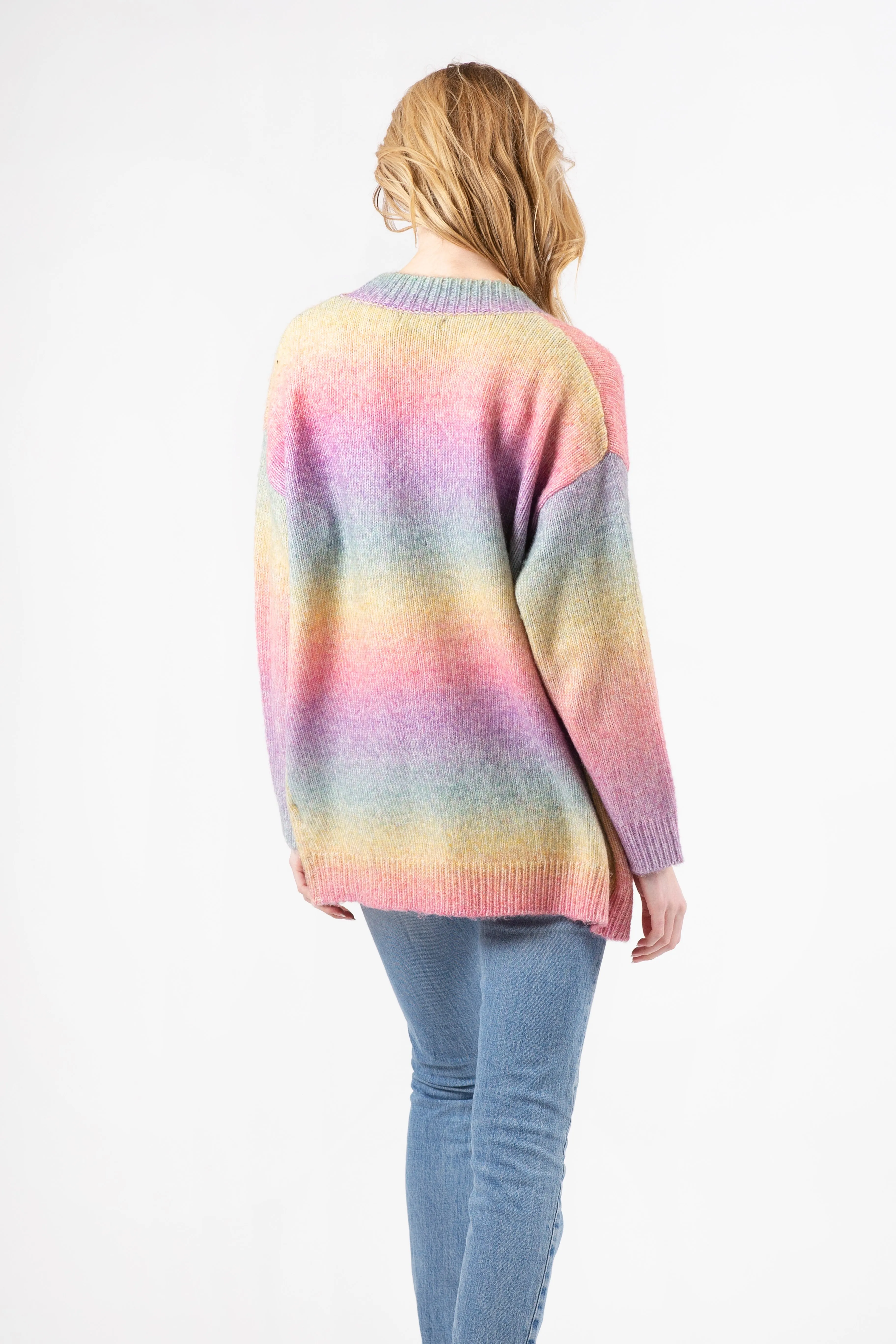 BETSY CARDIGAN - DARK OMBRE MARL - ONLINE ONLY