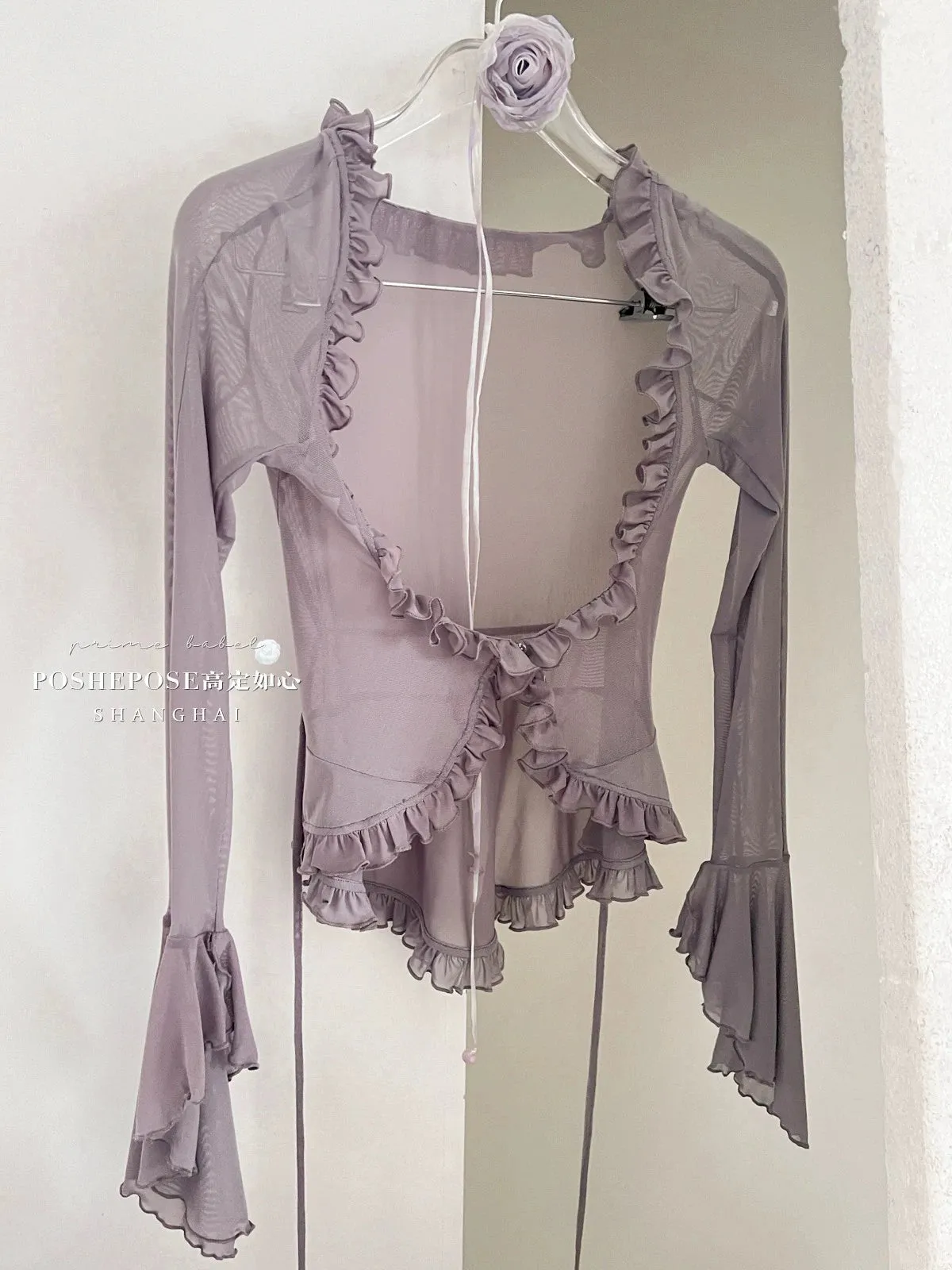 (BFM)POSHEPOSE~Daily Lolita Shirt Ballet Cardigan Shirt