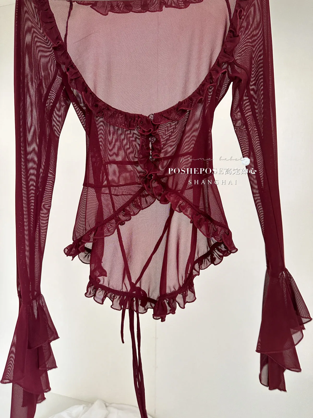 (BFM)POSHEPOSE~Daily Lolita Shirt Ballet Cardigan Shirt