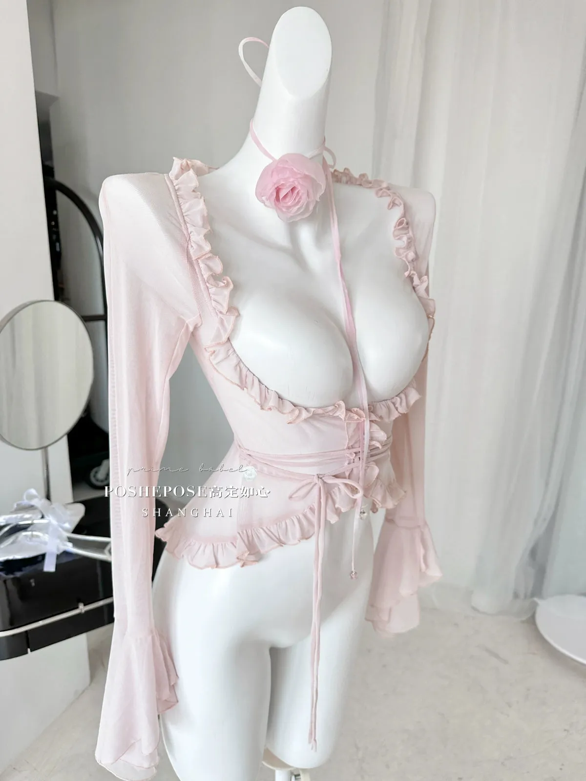 (BFM)POSHEPOSE~Daily Lolita Shirt Ballet Cardigan Shirt