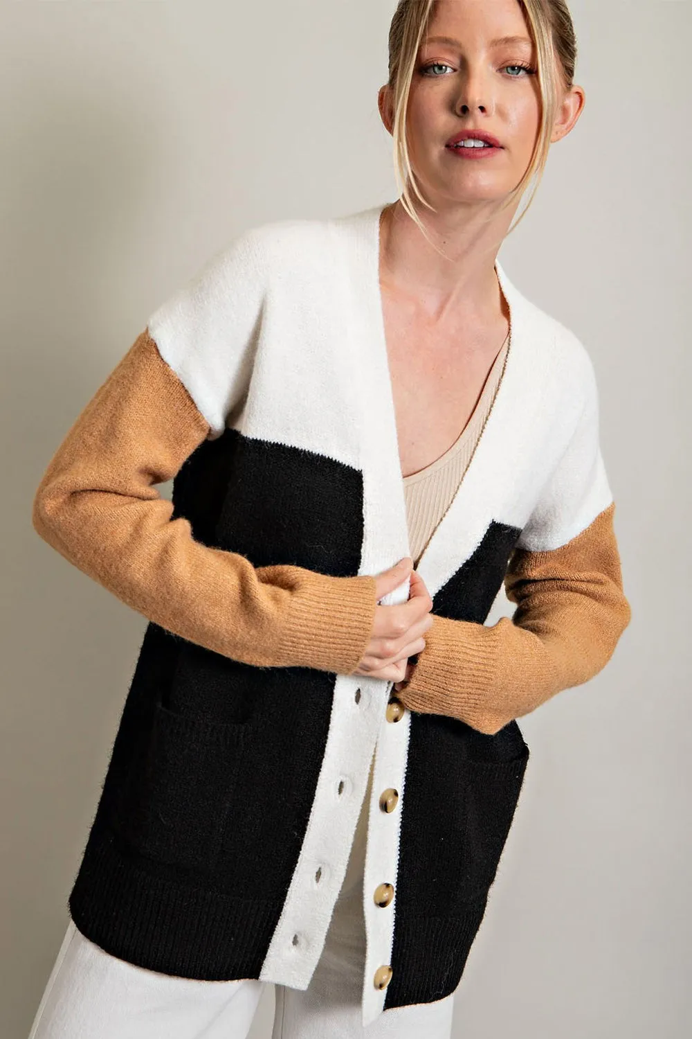 Black Block Cardigan