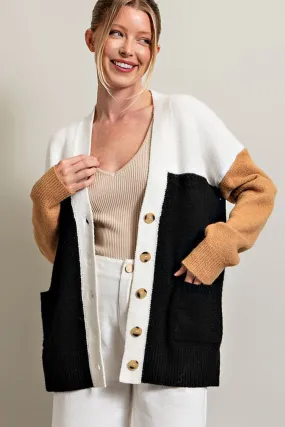 Black Block Cardigan