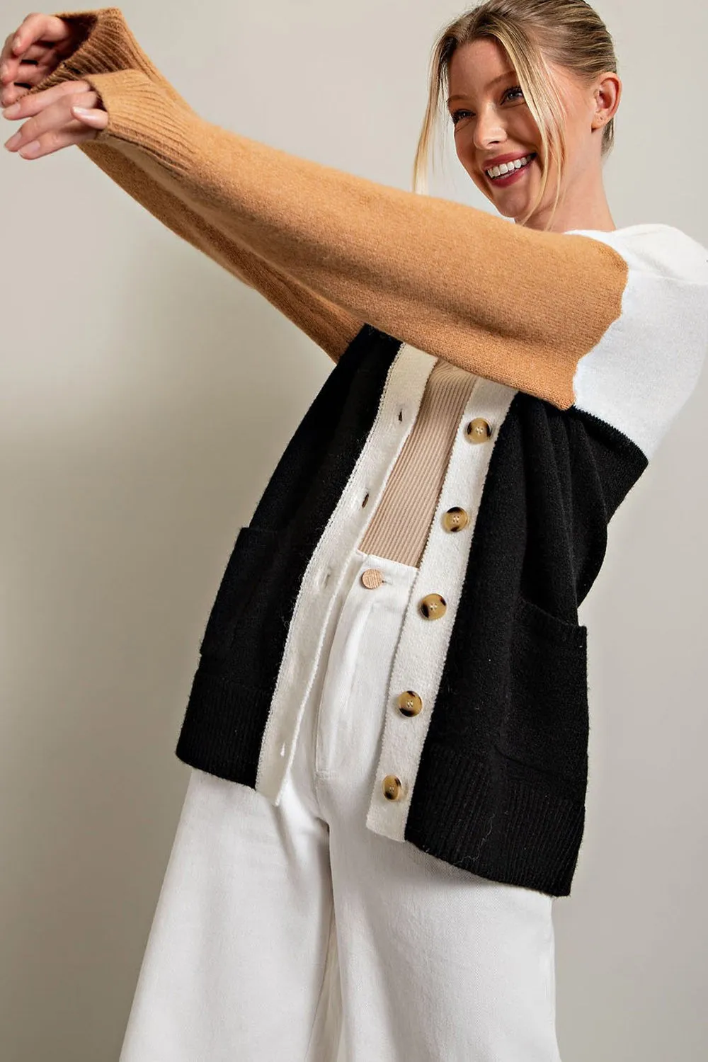 Black Block Cardigan