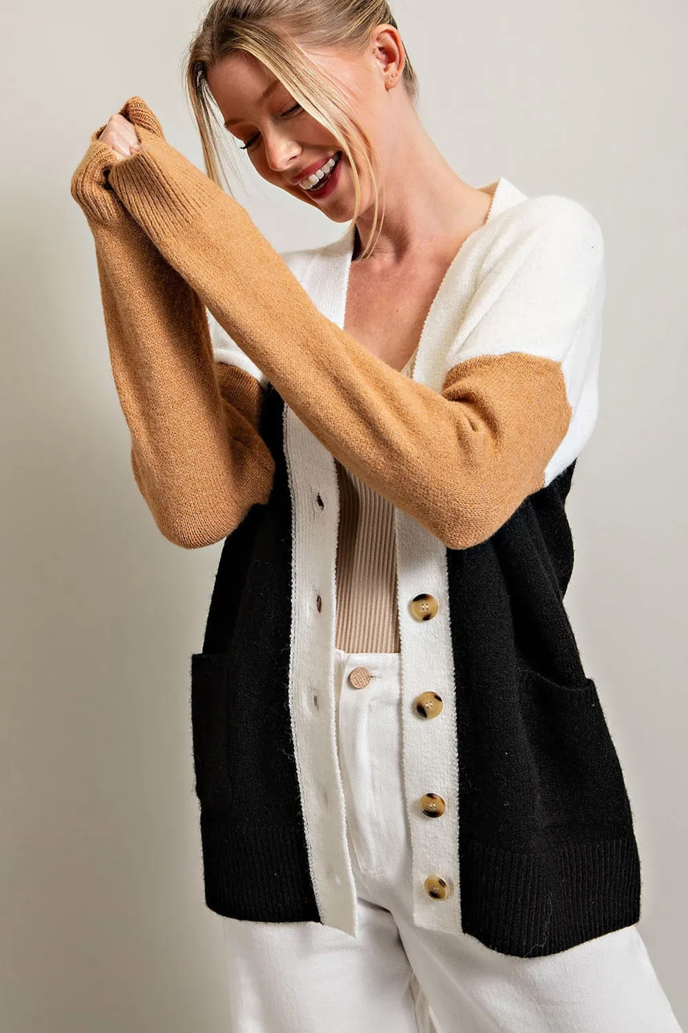 Black Block Cardigan