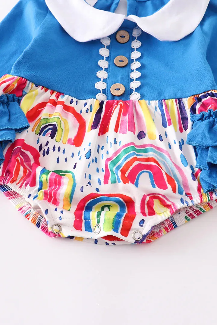 Blue Rainbow Ruffle Bubble