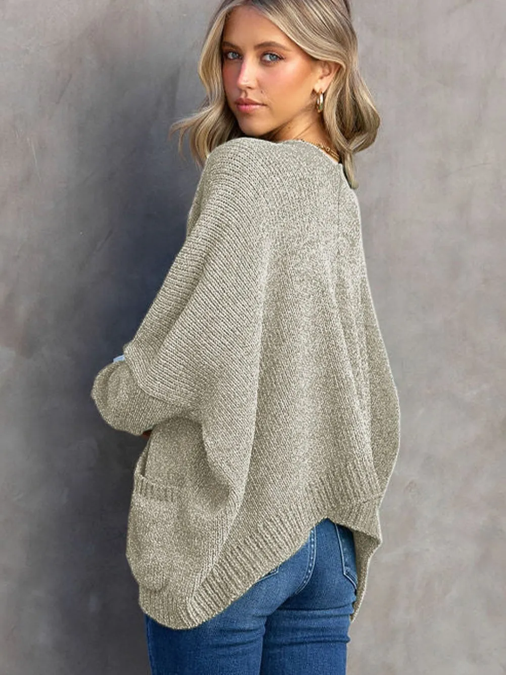 Button-Front Knit Cardigan