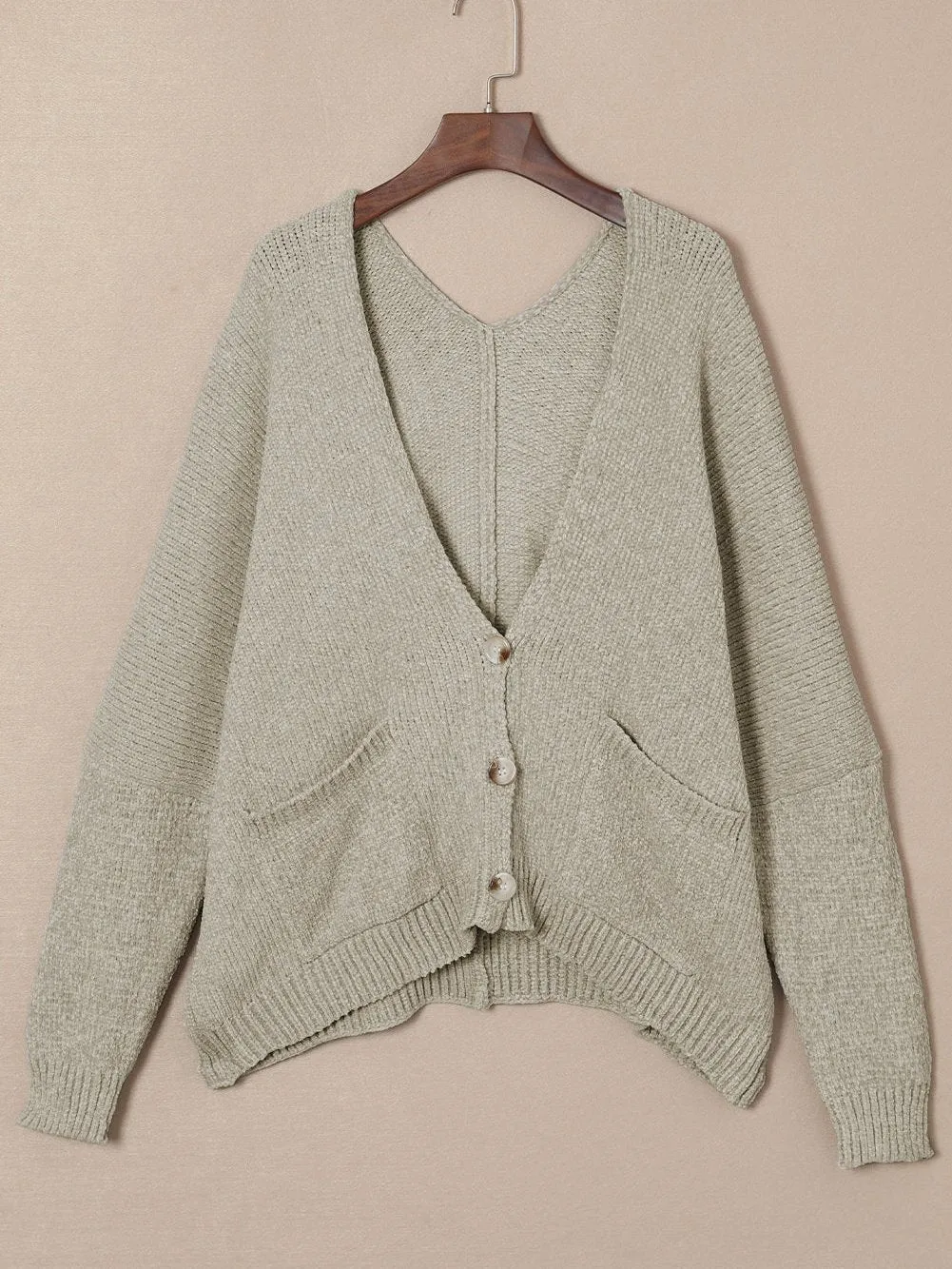 Button-Front Knit Cardigan