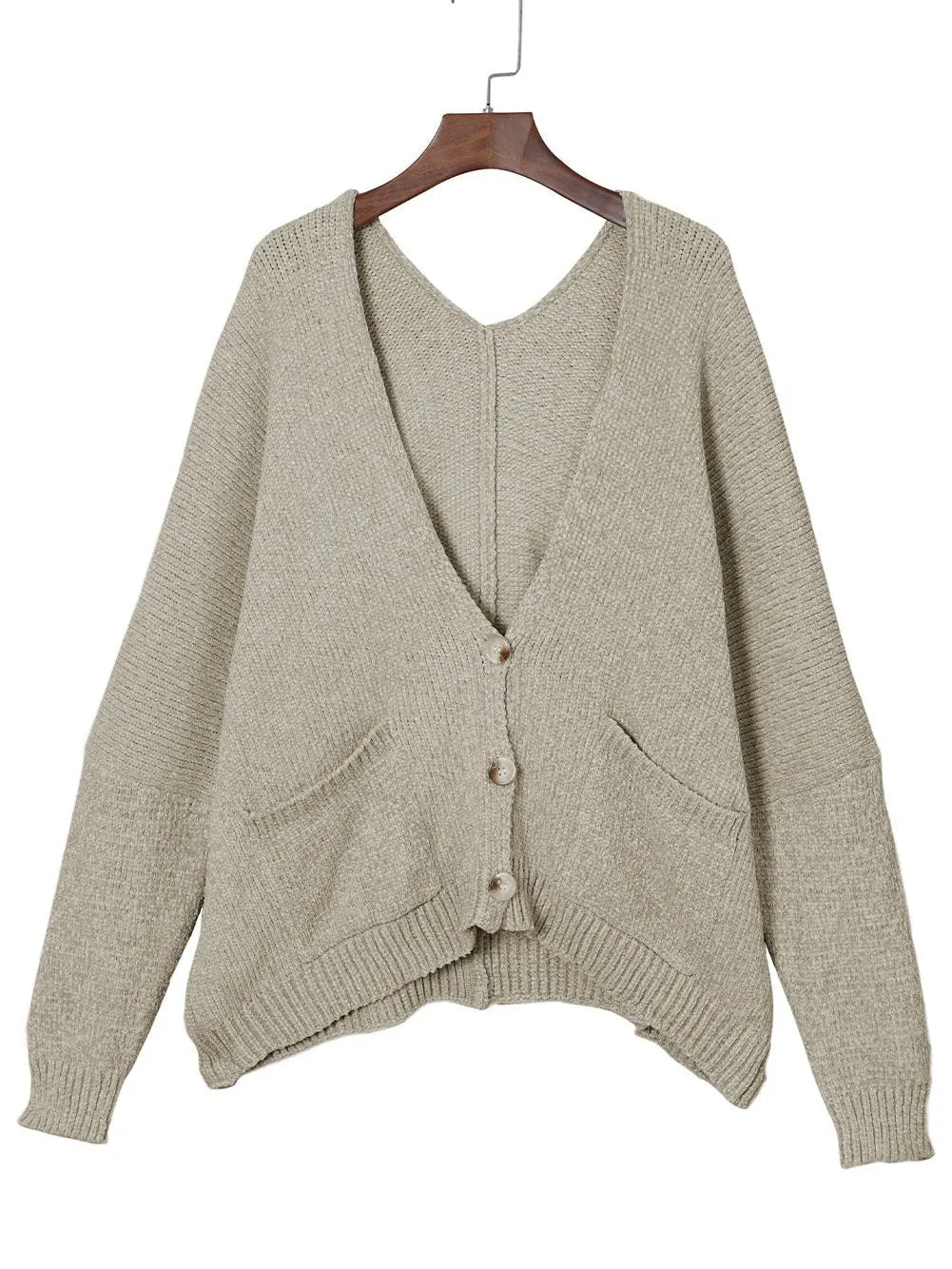 Button-Front Knit Cardigan