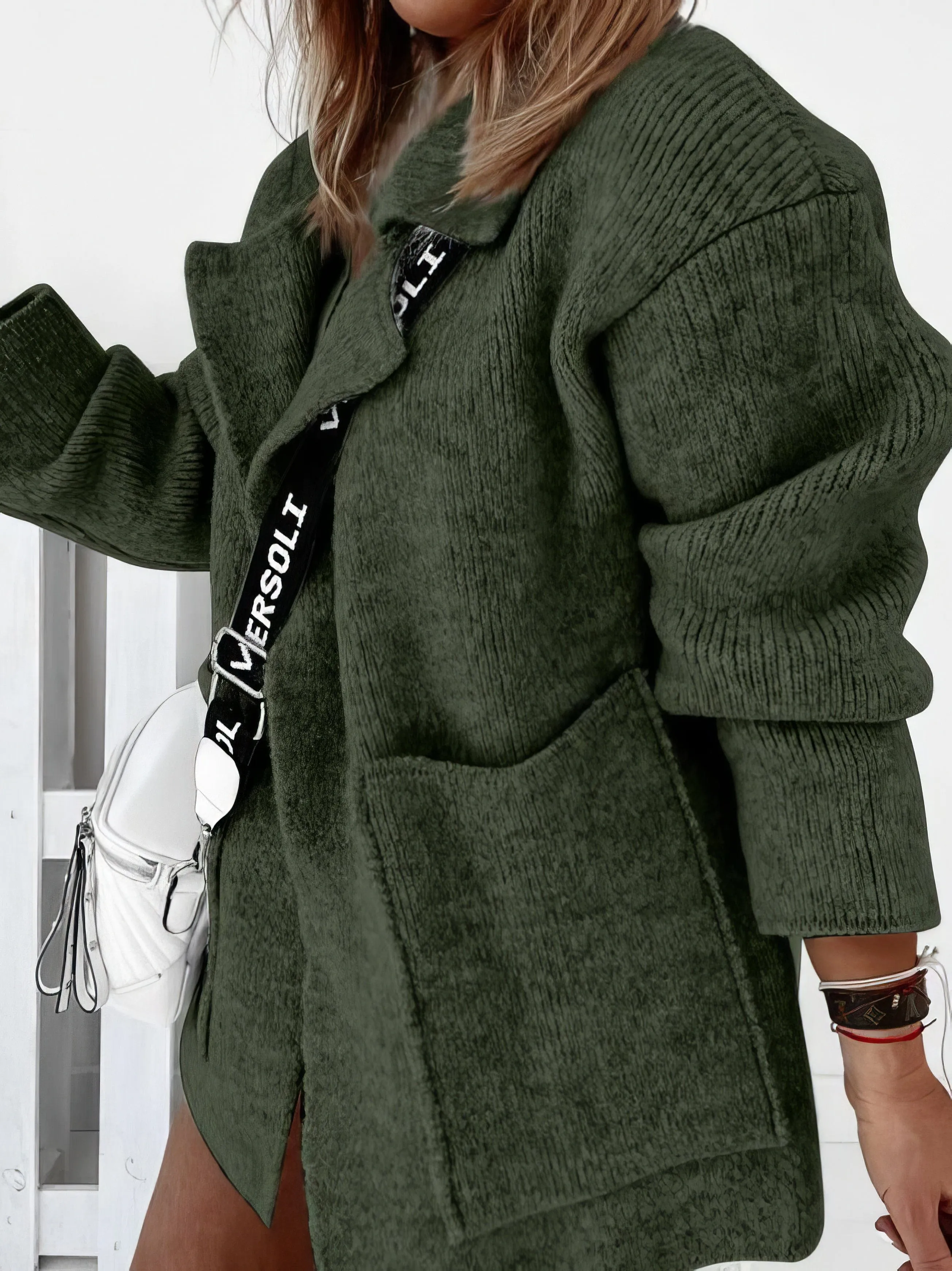 Button-Front Knit Cardigan