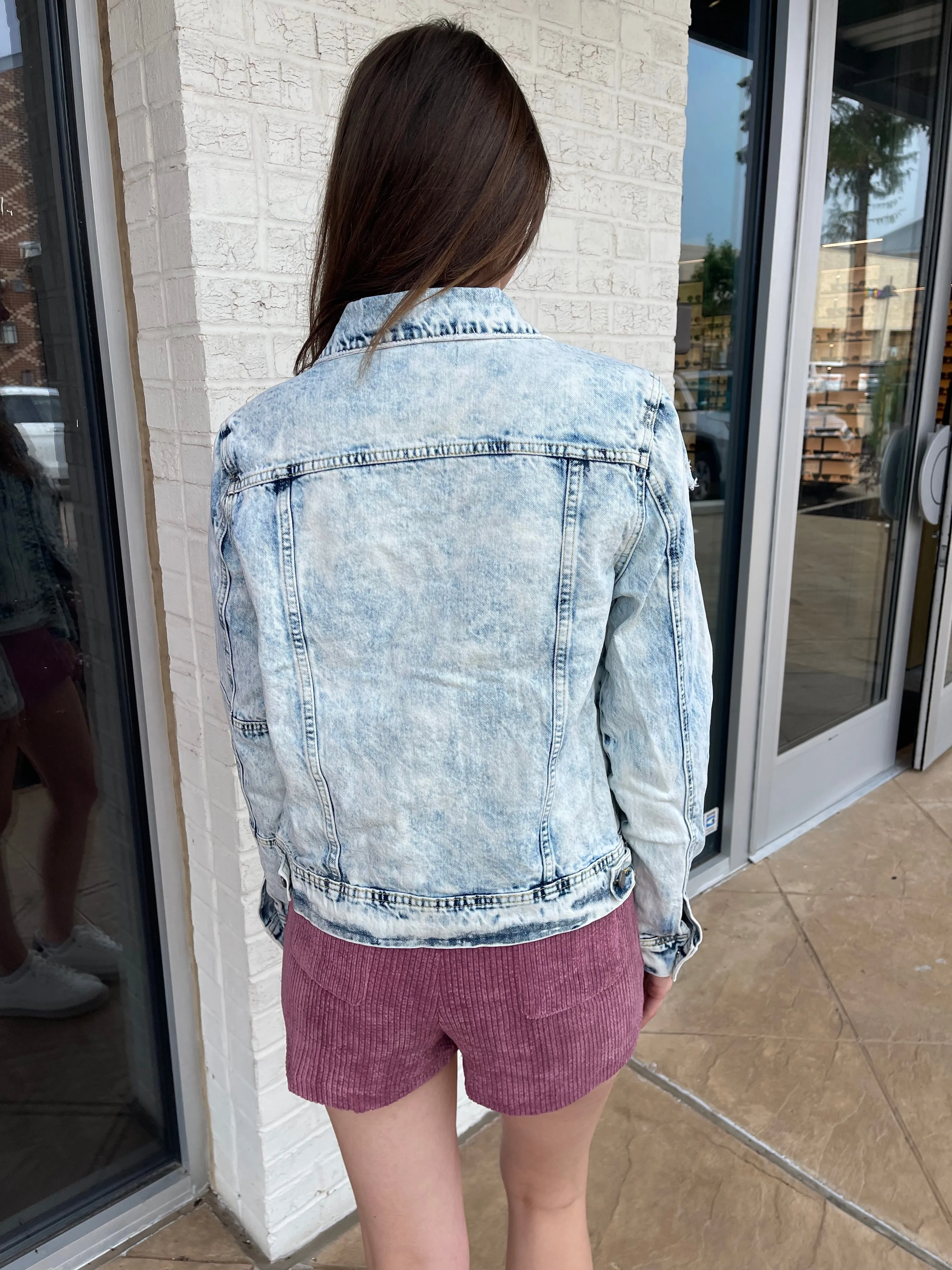 Caitlyn Cropped Denim Jacket