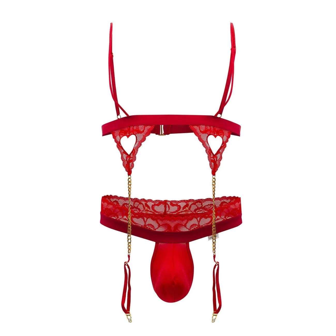 CandyMan 99581 Harness-Thongs Outfit Color Red