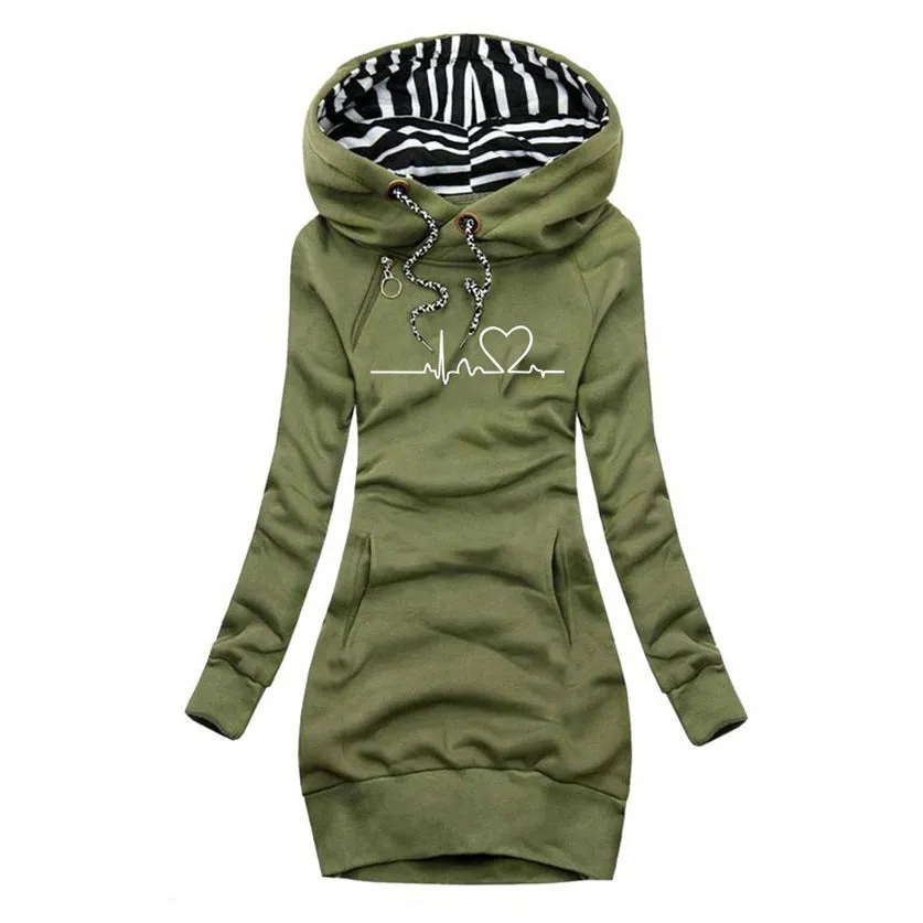 CECILIA™ | DRESS JUMPER WITH HEARTBEAT PRINT