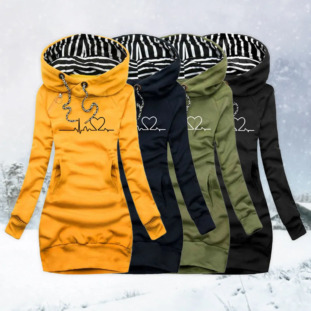 CECILIA™ | DRESS JUMPER WITH HEARTBEAT PRINT