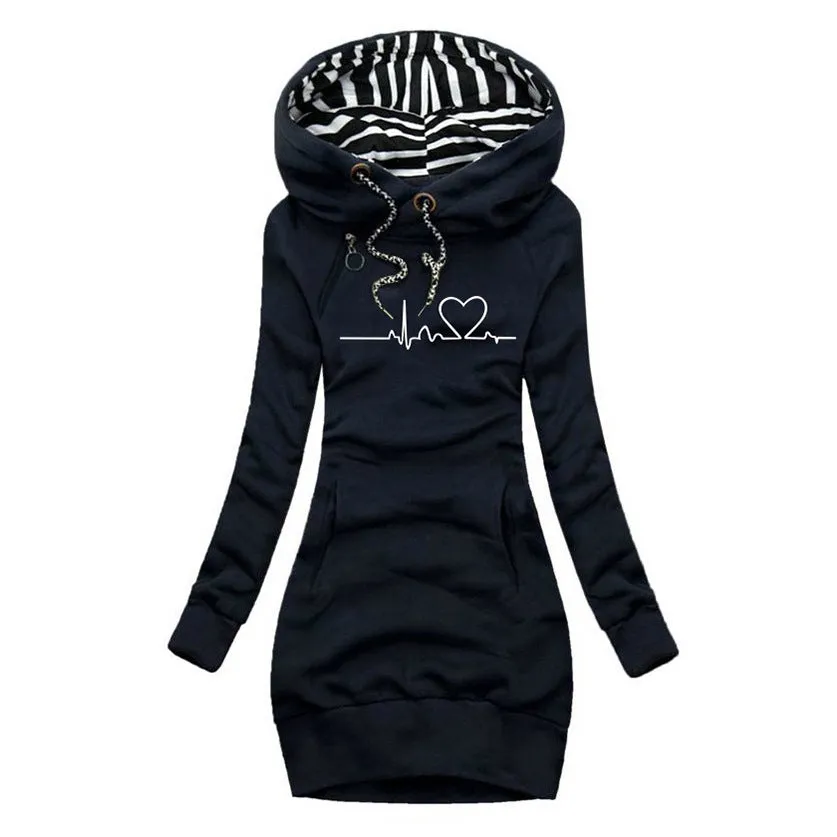 CECILIA™ | DRESS JUMPER WITH HEARTBEAT PRINT