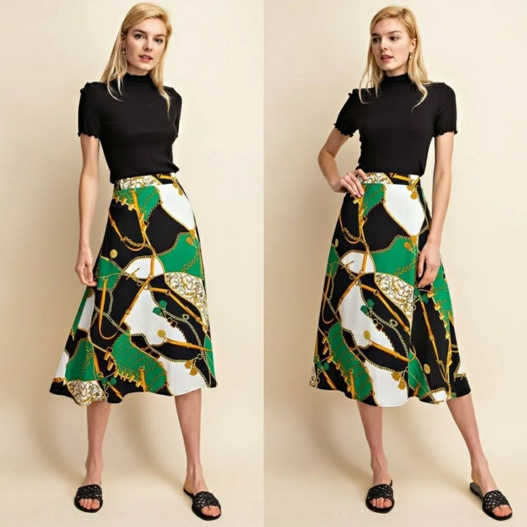 Chain Midi Skirt