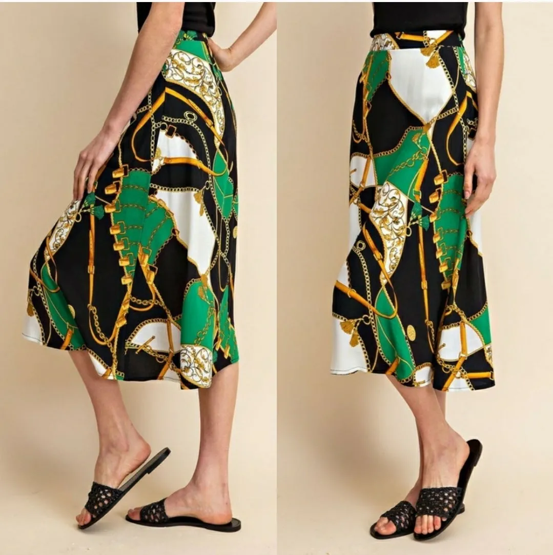 Chain Midi Skirt
