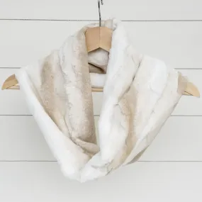 Chickadee Luxe Cuddle Infinity Scarf in Biscotti Angora Minky