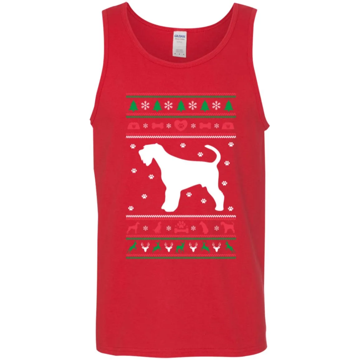 Christmas Airedale Dog Men Tank Top