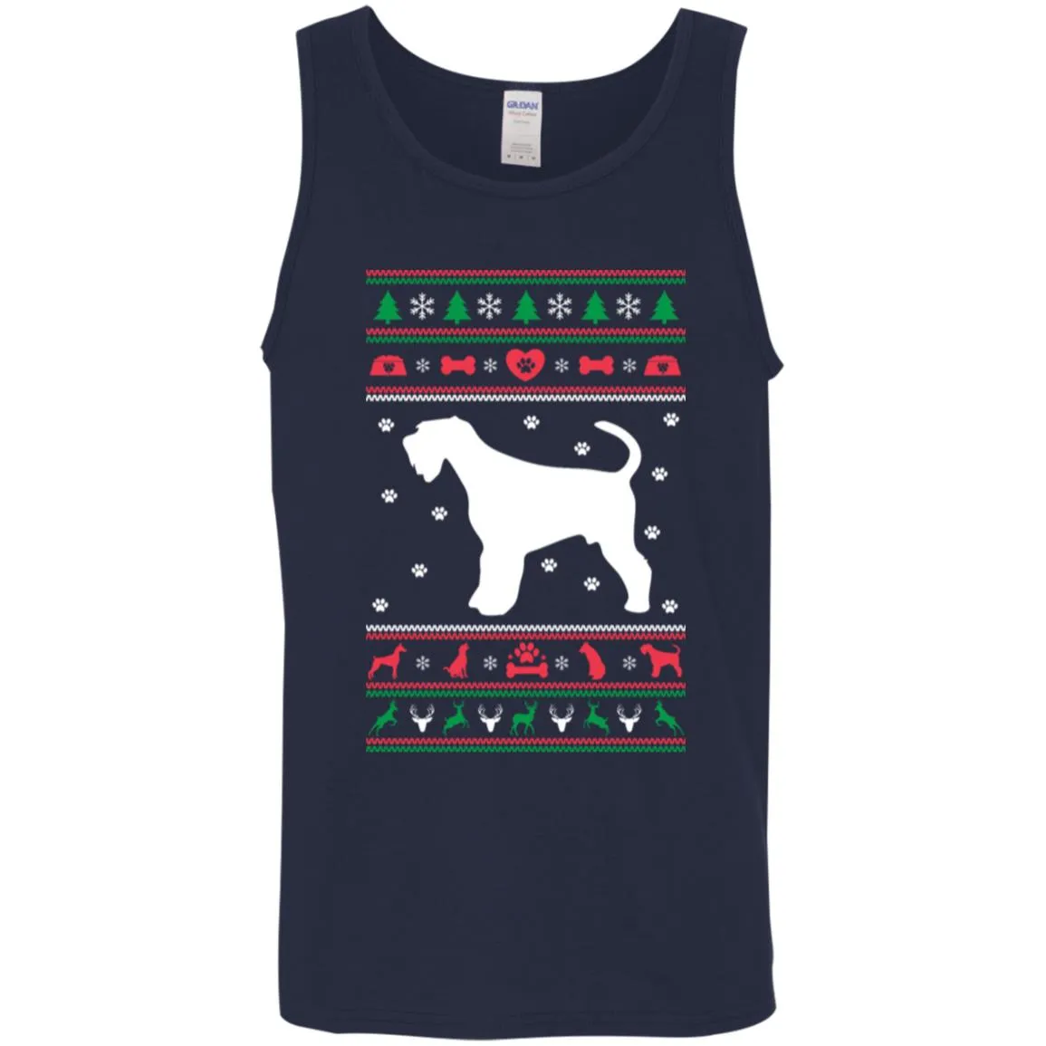 Christmas Airedale Dog Men Tank Top