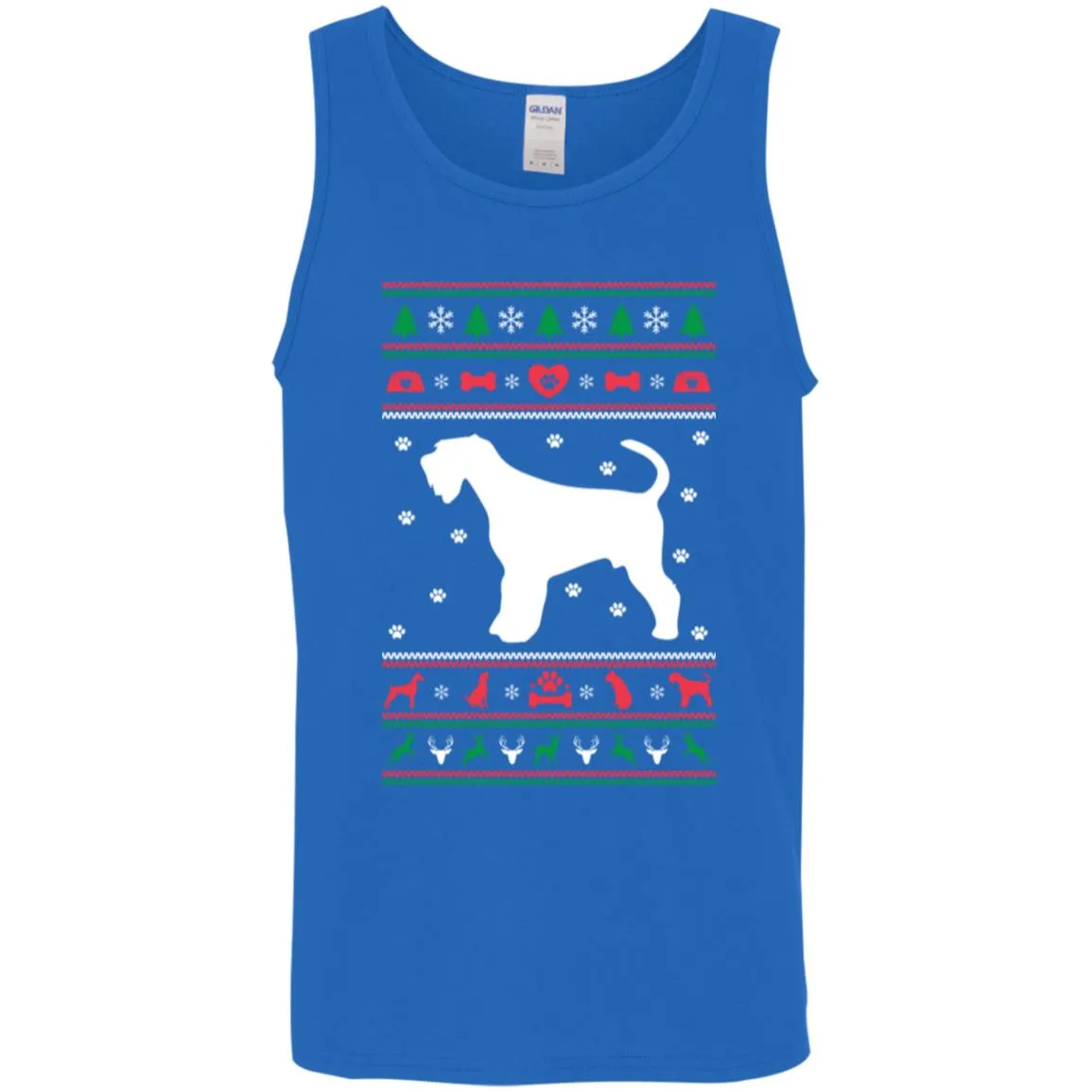 Christmas Airedale Dog Men Tank Top