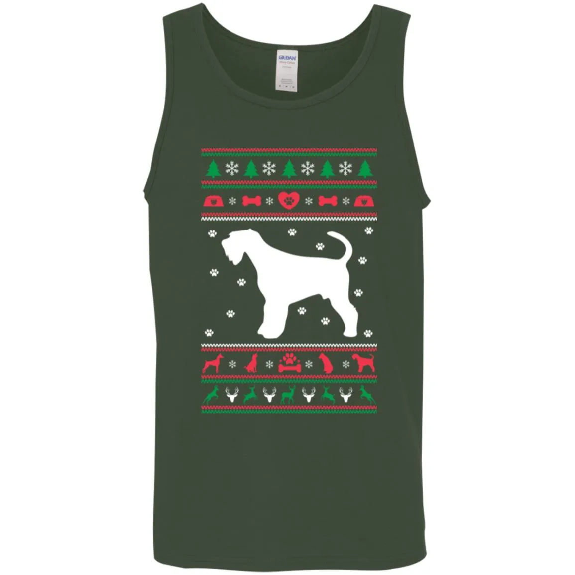 Christmas Airedale Dog Men Tank Top