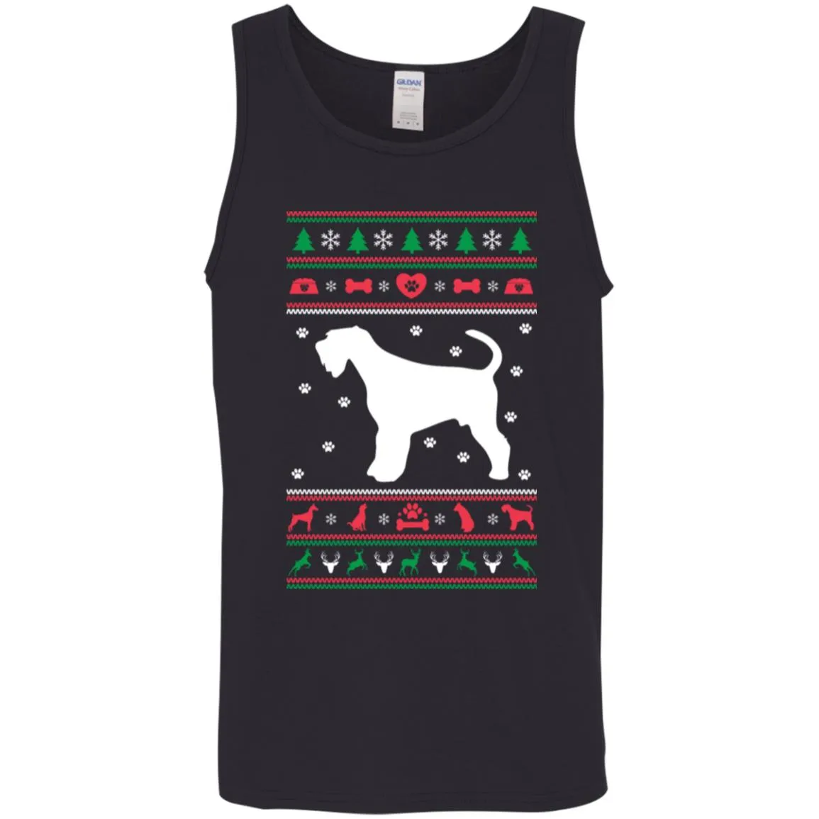 Christmas Airedale Dog Men Tank Top