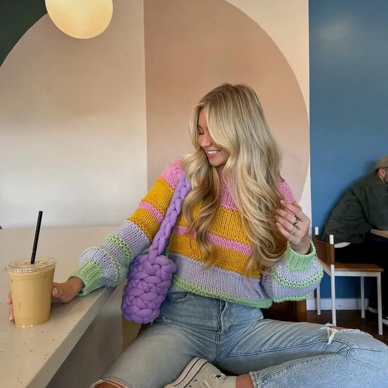 Chunky Knit Tote Bag