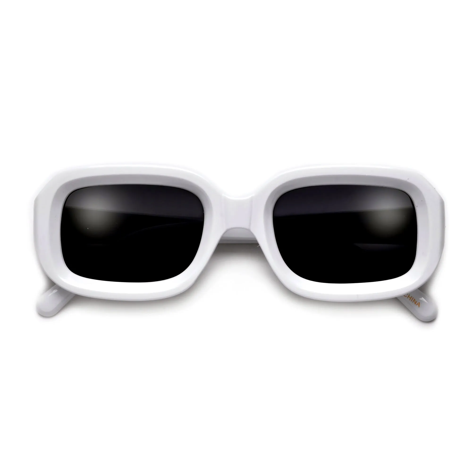 Chunky Squared Deep Flat Lens Chic Sunnies