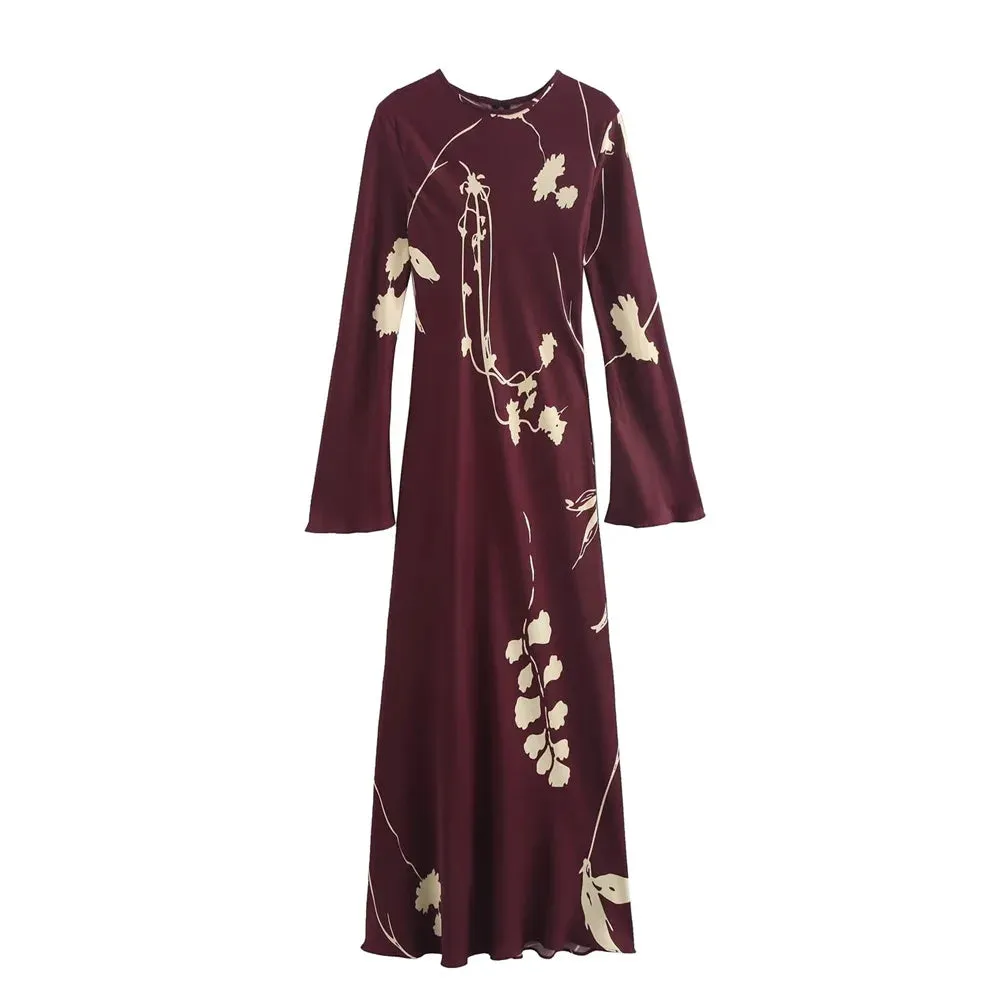 Coline High Neck Floral Maxi Dress