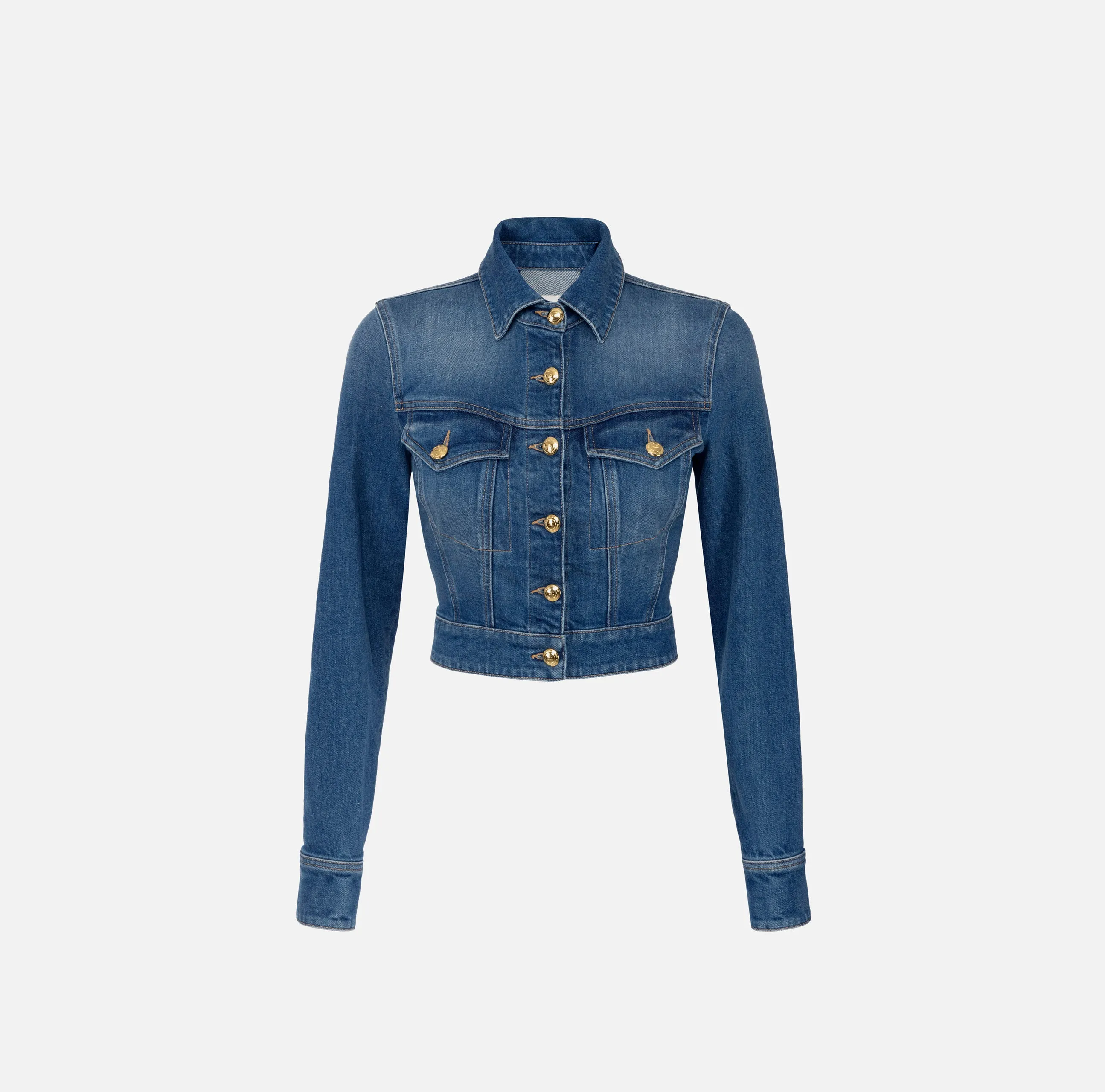 Cropped denim jacket