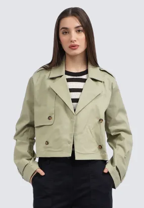 Cropped Trench Jacket