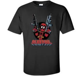 Deadpool Cartoon Guns Graphic T-Shirt