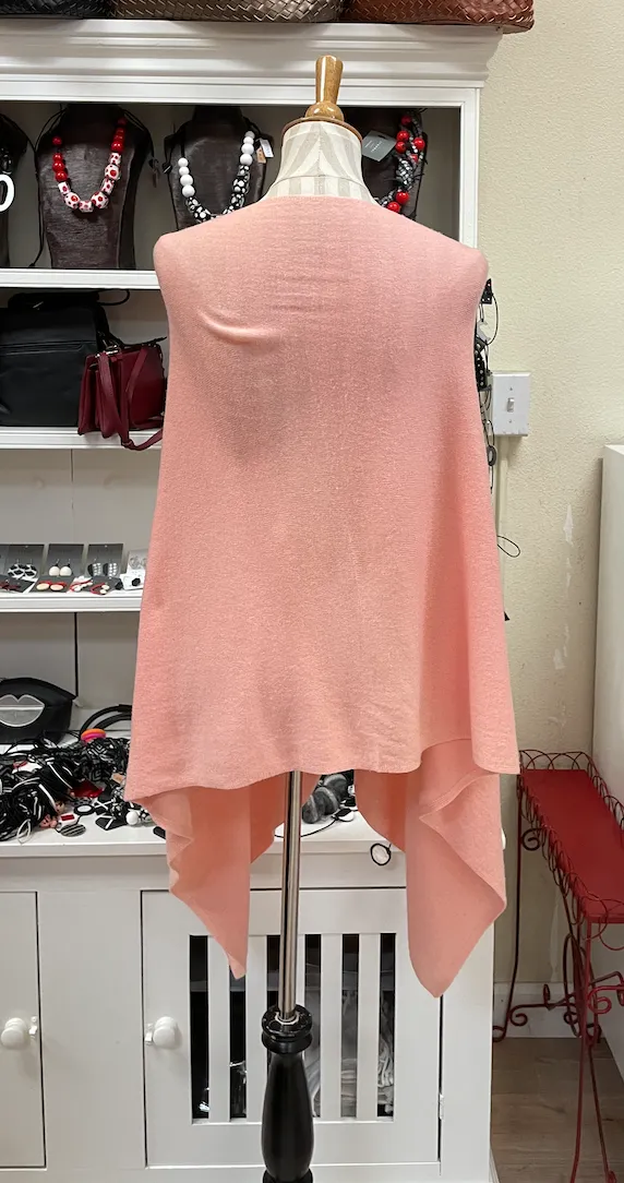 Dolma Cashmere Poncho - APRICOT