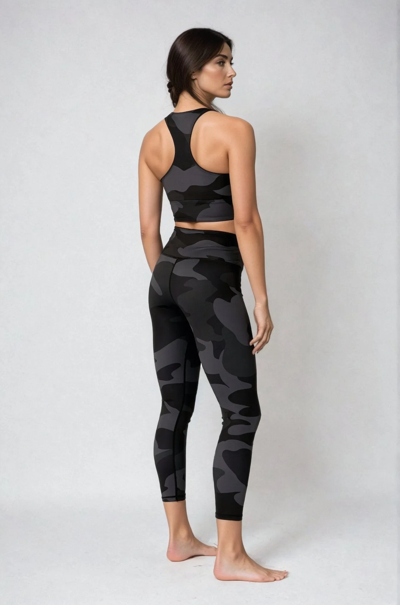 Ebony Camo High Waisted 7/8 Legging