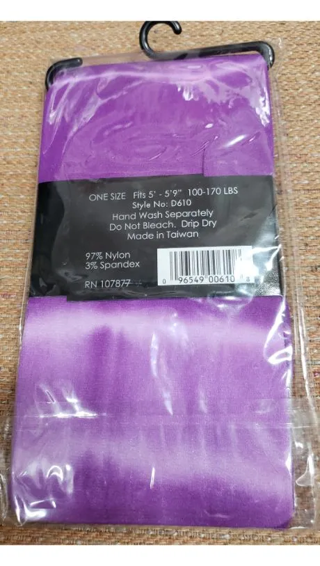 Emersyn -- Women's Nylon Fashion Tights -- Purple Tye Dye