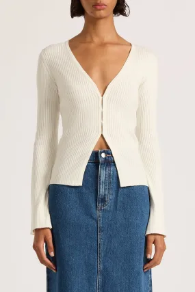 ETTIENE KNIT CARDIGAN - SALT