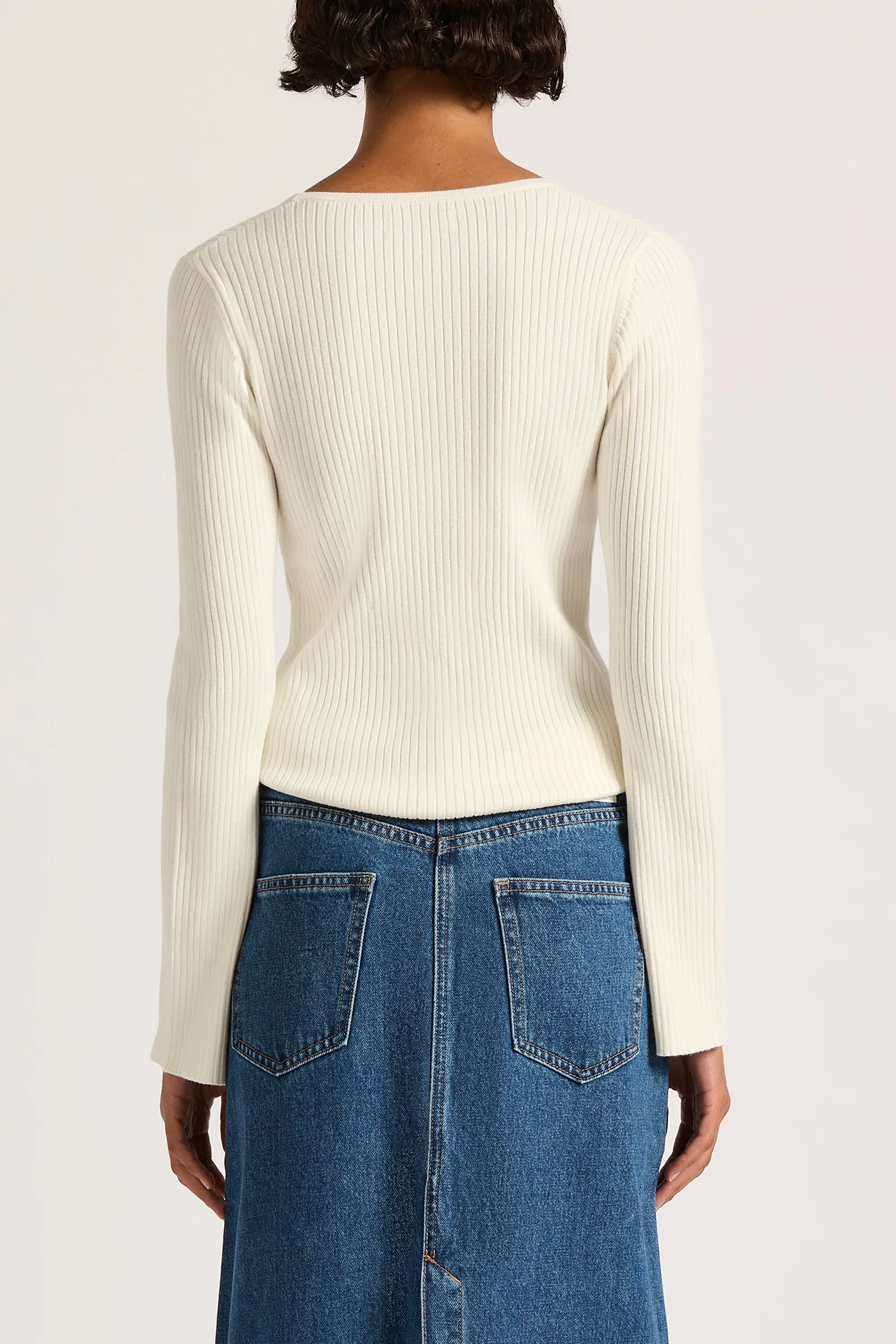 ETTIENE KNIT CARDIGAN - SALT