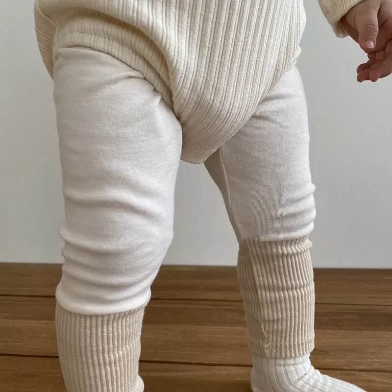 Eula Ribbed Cotton Leggings