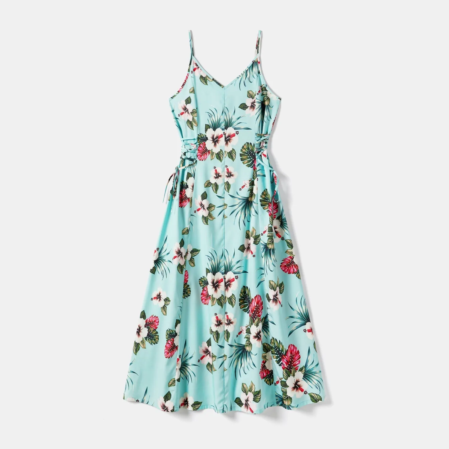 Family Matching Allover Floral Print Cami Dresses and Short-sleeve Shirts/Tops Sets