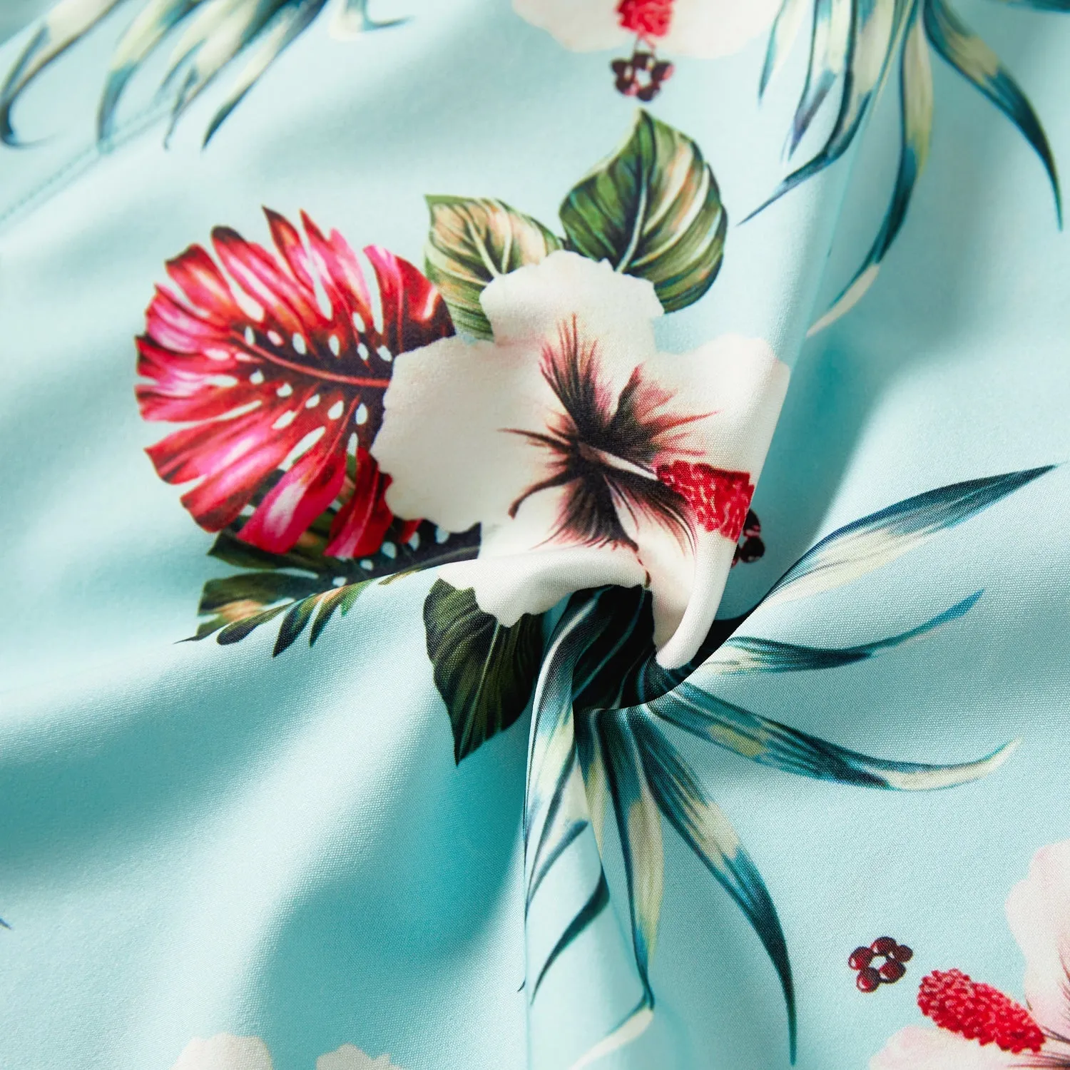 Family Matching Allover Floral Print Cami Dresses and Short-sleeve Shirts/Tops Sets