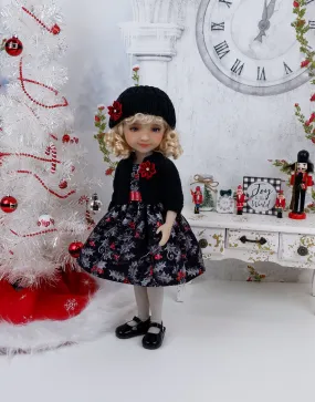 Frosted Holly - dress and sweater set with shoes for Ruby Red Fashion Friends doll