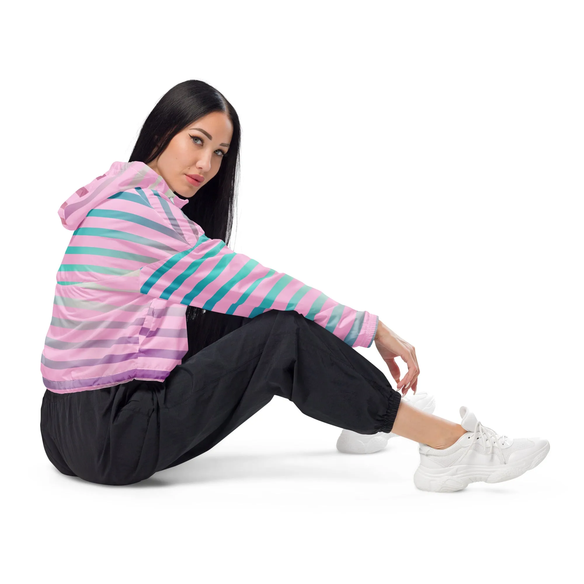 Girl Power Unleashed Cropped Windbreaker – Waterproof, Lightweight & Fierce