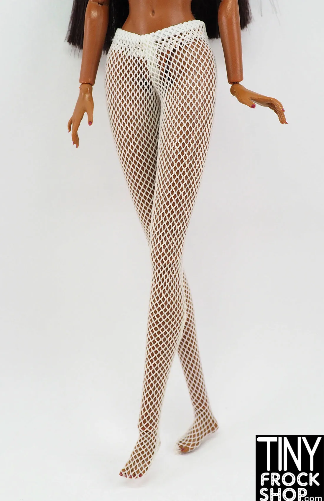 Integrity Poppy Parker Cream Fishnet Tights