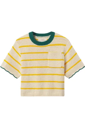Jules Sweater T-Shirt | Yellow Stripe