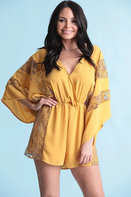 KIMONO STYLE SLEEVES ROMPER