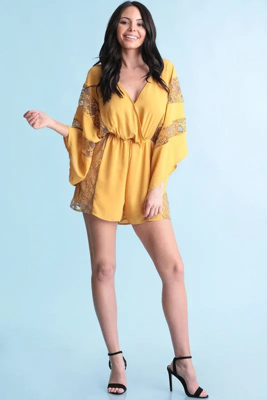 KIMONO STYLE SLEEVES ROMPER