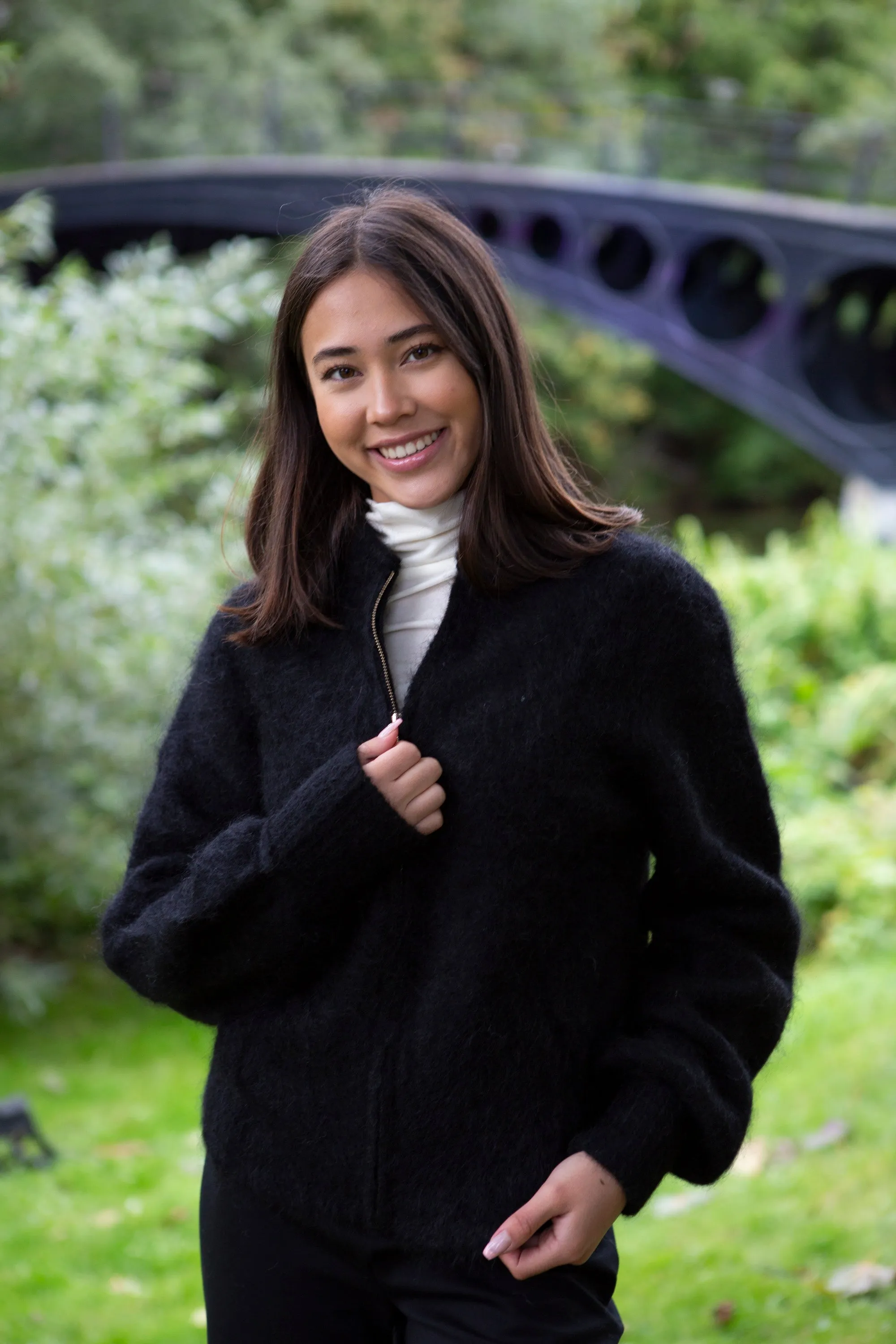 Laura Mohair Cardigan - Black