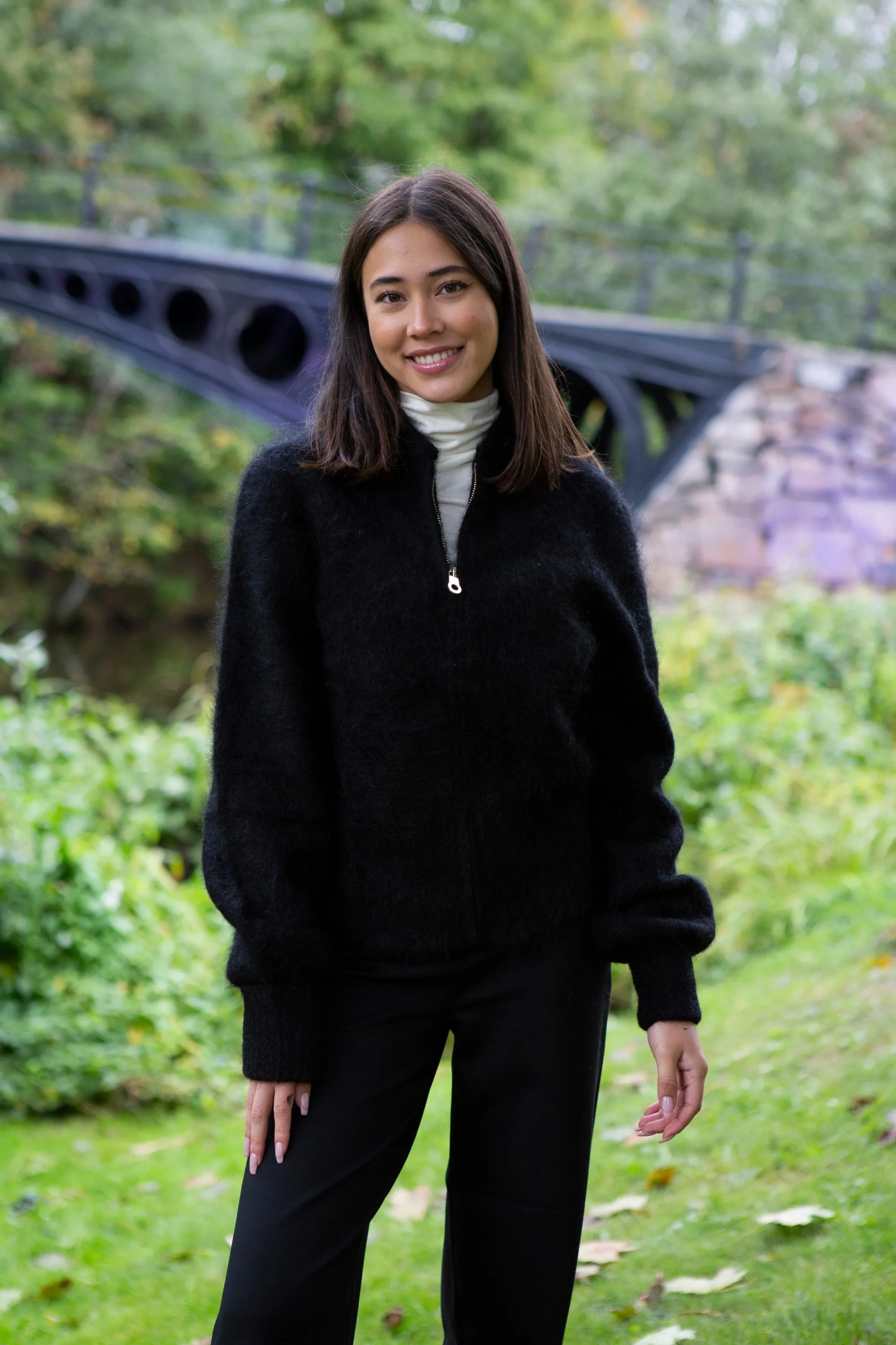 Laura Mohair Cardigan - Black